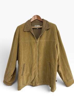 Vintage Toes on the Nose Corduroy Jacket Mens XL Tan Full Zip Surf Skate 90s VTG